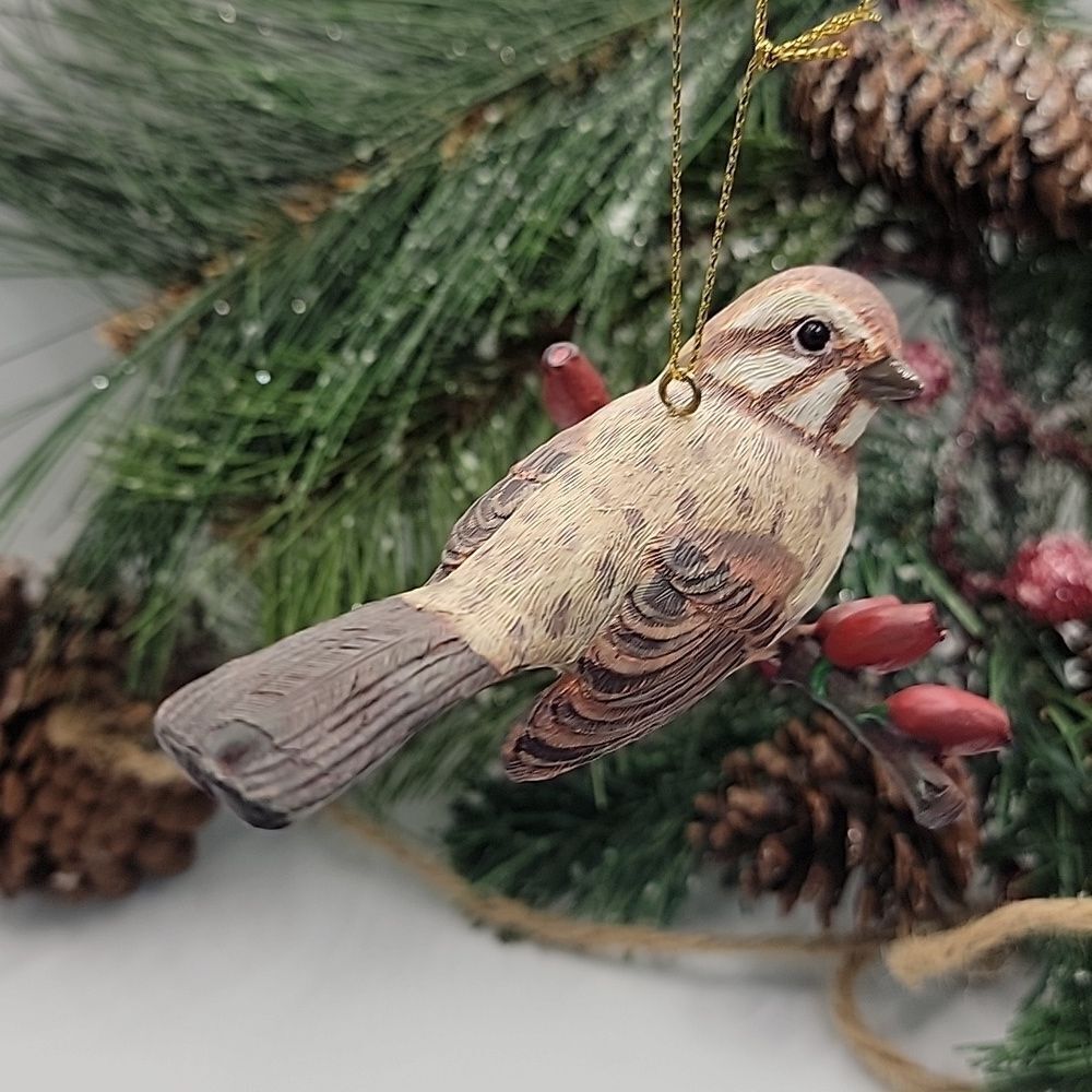 Danbury Mint Christmas Songbird Ornament Song Sparrow Retired